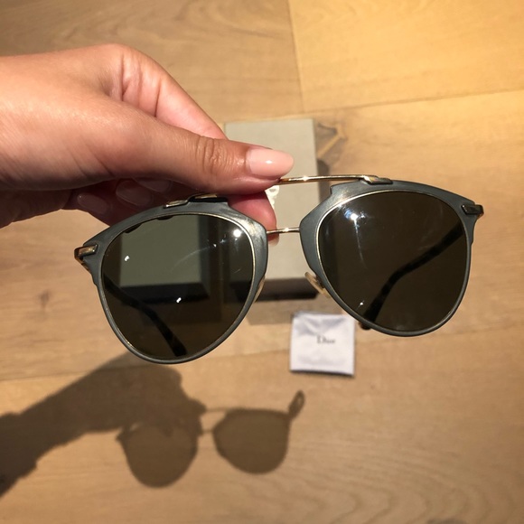 DIOR reflective PRE-70 Gray HAVANA/BROWN sunglasse main image 8